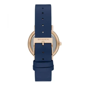 Damen Designer Uhren* Skagen Skagen SKW2838 Damen-Uhr Signatur Analog Quarz mit Leder-Armband Ø 30 mm