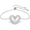 Armbänder & Armreife*Swarovski 5625534 Armband Damen Una Herz Klein Weiß Silber-Ton