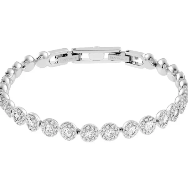 Armbänder & Armreife* Swarovski 5071173 Armband Damen Angelic Rund Weiss Silber-Ton Rhodiniert
