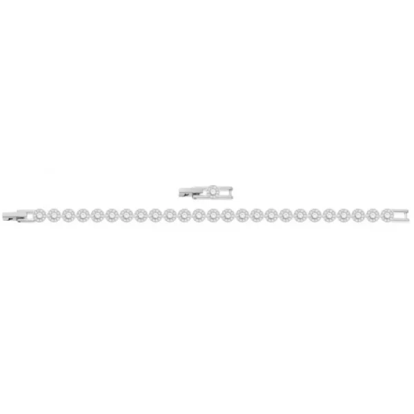 Armbänder & Armreife* Swarovski 5071173 Armband Damen Angelic Rund Weiss Silber-Ton Rhodiniert