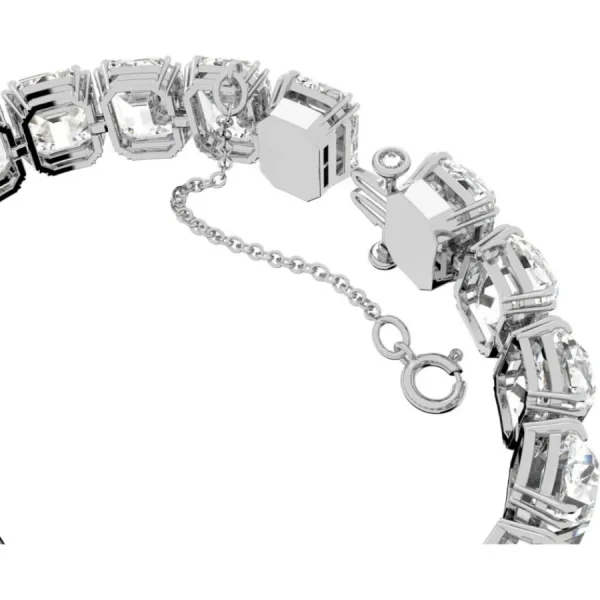Armbänder & Armreife*Swarovski 5618699 Armband Millenia Kristalle Oktagon-Schliff Weiss Silber-Ton
