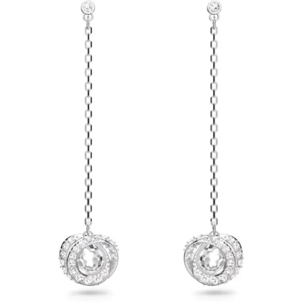 Ohrschmuck*Swarovski 5636515 Drop-Ohrhänger Damen Generation Lang Weiß Rhodiniert