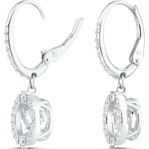 Ohrschmuck*Swarovski 5504652 Ohrringe Damen Sparkling Dance Rund Weiss Silber-Ton