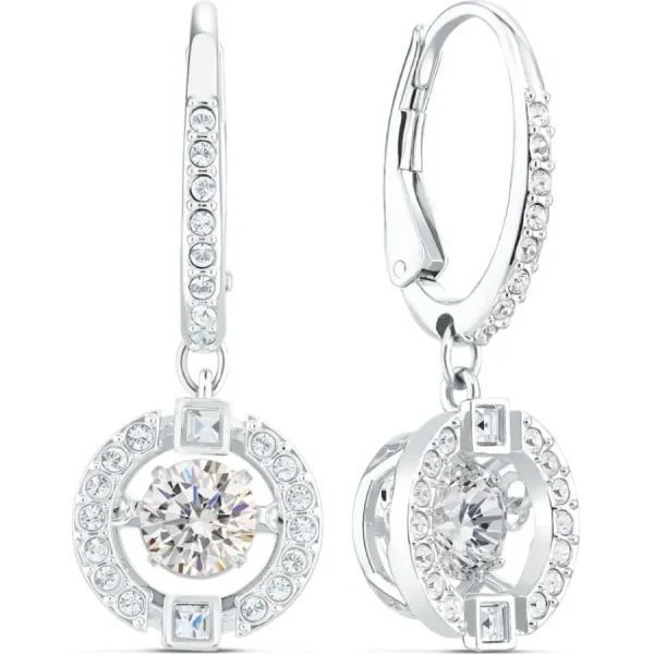 Ohrschmuck*Swarovski 5504652 Ohrringe Damen Sparkling Dance Rund Weiss Silber-Ton