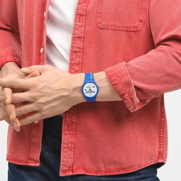 Herren Designer Uhren | Damen Designer Uhren*Swatch SO29Z704 Armband-Uhr Herren All About Dad Analog Quarz Silikon-Band