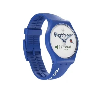Herren Designer Uhren | Damen Designer Uhren*Swatch SO29Z704 Armband-Uhr Herren All About Dad Analog Quarz Silikon-Band