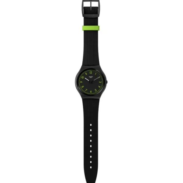 Herren Designer Uhren | Damen Designer Uhren*Swatch SS07B108 Armband-Uhr Brushed Green Analog Quarz Kautschuk-Band Ø 42 mm