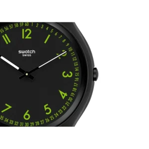 Herren Designer Uhren | Damen Designer Uhren*Swatch SS07B108 Armband-Uhr Brushed Green Analog Quarz Kautschuk-Band Ø 42 mm