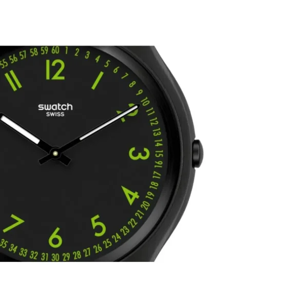 Herren Designer Uhren | Damen Designer Uhren*Swatch SS07B108 Armband-Uhr Brushed Green Analog Quarz Kautschuk-Band Ø 42 mm
