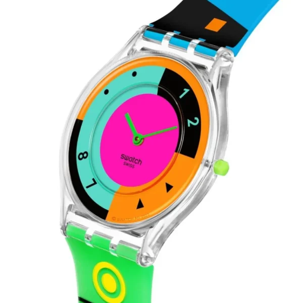 Herren Designer Uhren | Damen Designer Uhren*Swatch SS08K119 Armband-Uhr Neon Hot Racer Analog Quarz Silikon-Band