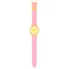 Herren Designer Uhren | Damen Designer Uhren*Swatch SS08Z101 Armband-Uhr India Rose 01 Analog Quarz Silikon-Band Ø 34 mm