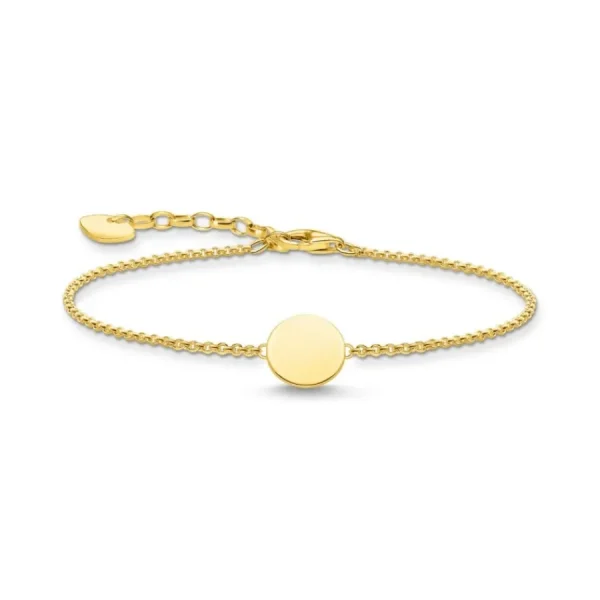 Armbänder & Armreife*Thomas Sabo A2043-413-39 Armband Damen Gravierbares Coin Silber Gold