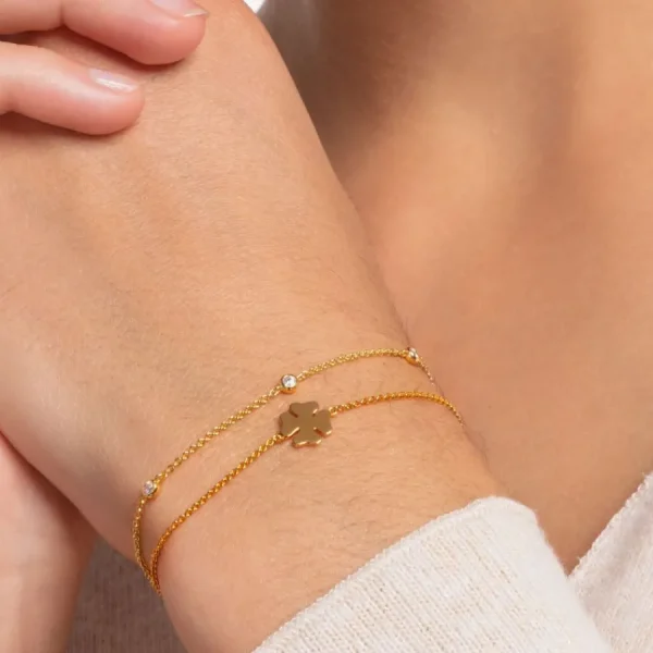 Armbänder & Armreife*Thomas Sabo A1999-414-14 Armband Damen Weiße Steine Vergoldet 19 cm