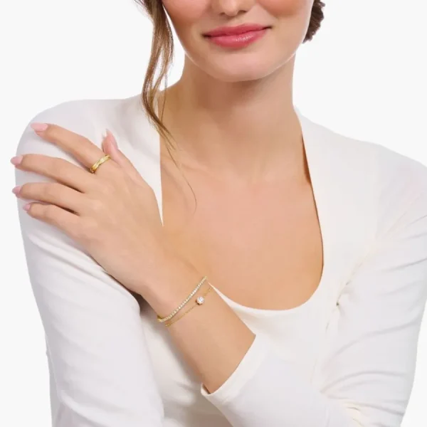 Armbänder & Armreife*Thomas Sabo Armband Damen Zirkonia-Anhänger Vergoldet A2156-414-14-L19V