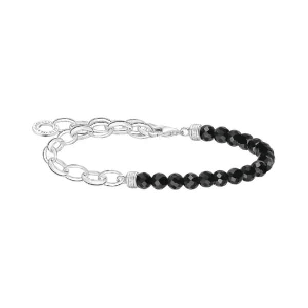 Armbänder & Armreife*Thomas Sabo Charm-Armband Damen Schwarzer Onyx Silber A2098-130-11