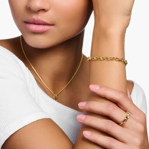 Armbänder & Armreife*Thomas Sabo Charm-Armband Damen Klassisch Silber Vergoldet X0031-413-39