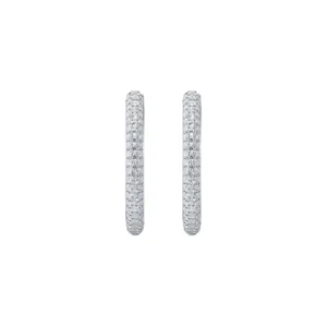 Ohrschmuck*Thomas Sabo Creolen Damen mit Weißem Zirkonia-Pavé Silber CR732-051-14