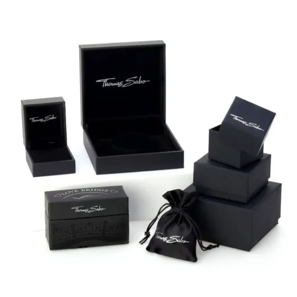 Ohrschmuck*Thomas Sabo H2231-051-14 Creolen Ohrringe Damen Welle mit Weißen Steinen Silber
