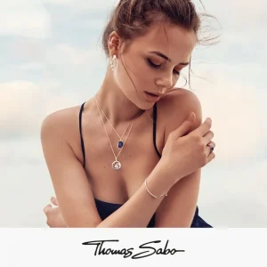 Ohrschmuck*Thomas Sabo H2231-051-14 Creolen Ohrringe Damen Welle mit Weißen Steinen Silber