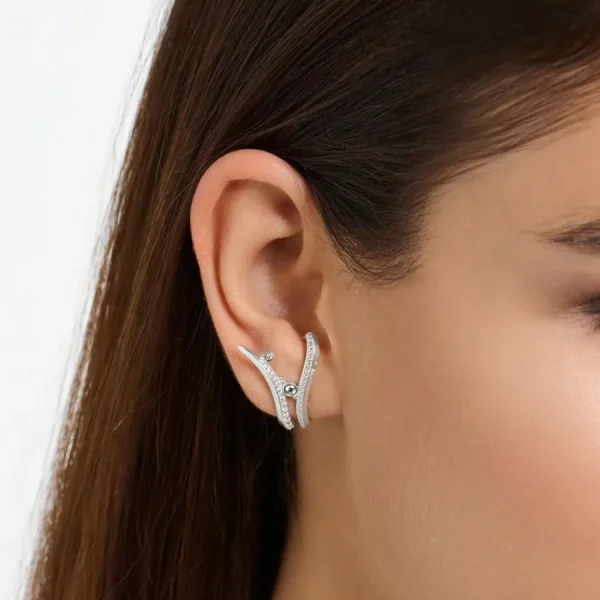 Ohrschmuck*Thomas Sabo H2229-051-14 Ohrringe Damen Welle mit Steinen Sterling-Silber