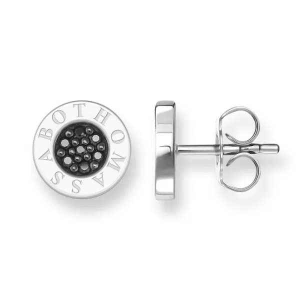 Ohrschmuck* Thomas Sabo H1547-051-11 Ohrstecker Classic Pavé Schwarz Silber