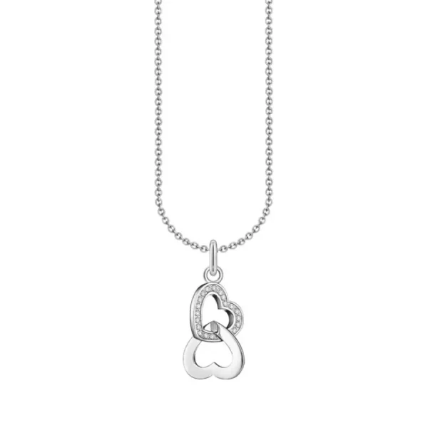 Halsketten*Thomas Sabo Halskette mit Anhänger Verschlungene Herzen Silber KE2267-051-14