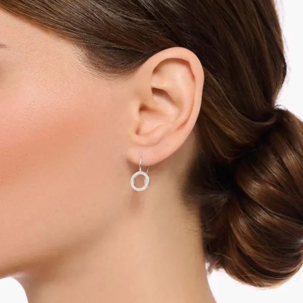 Ohrschmuck*Thomas Sabo Ohrringe Ohrhänger Kreisform Zirkonia Silber H2291-051-14