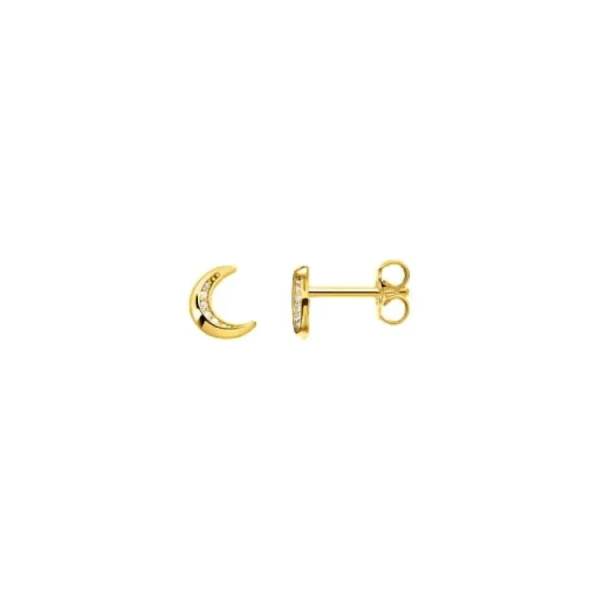 Ohrschmuck*Thomas Sabo Ohrstecker Damen Mondförmig mit Steinen Vergoldet SCH150335