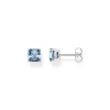 Ohrschmuck*Thomas Sabo Ohrstecker Damen Blauer Stein Sterling-Silber H2174-009-1