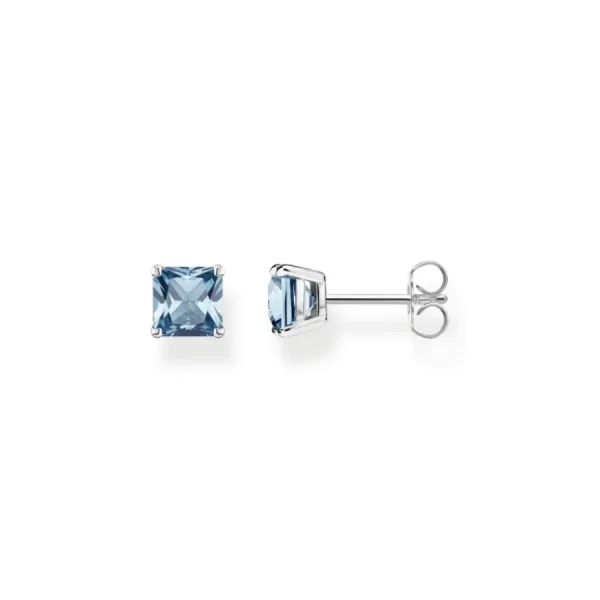 Ohrschmuck*Thomas Sabo Ohrstecker Damen Blauer Stein Sterling-Silber H2174-009-1