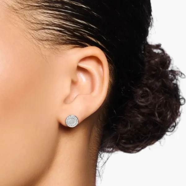 Ohrschmuck*Thomas sabo Ohrstecker Damen Kreis Weiße Steine Silber H2061-051-14