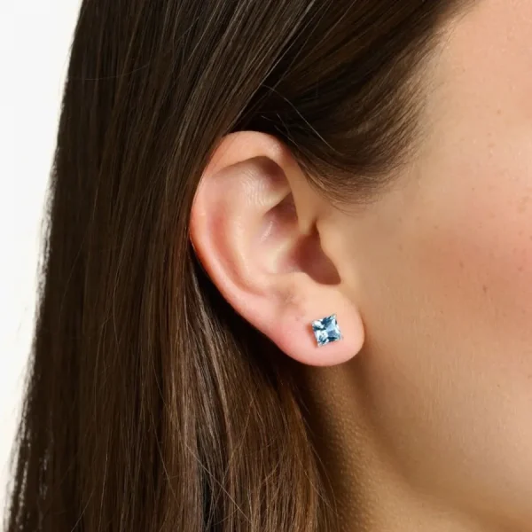 Ohrschmuck*Thomas Sabo Ohrstecker Damen Blauer Stein Sterling-Silber H2174-009-1