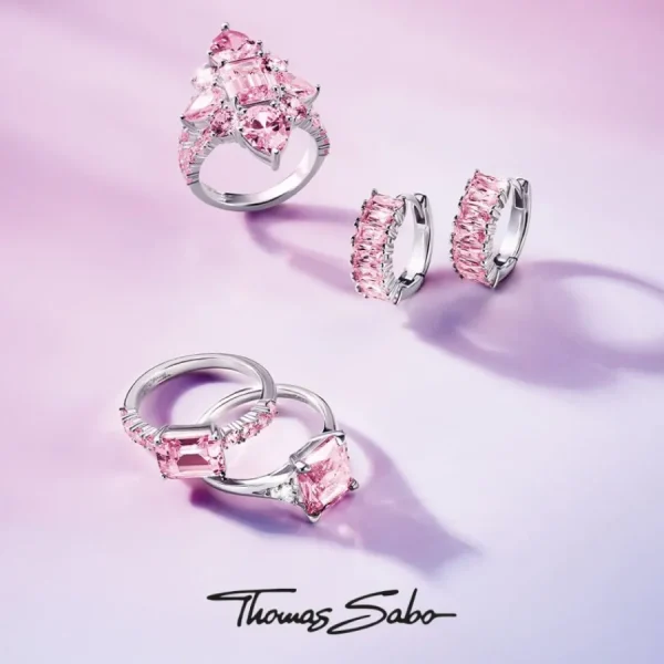 Ohrschmuck*Thomas Sabo Ohrstecker Damen Mondförmig mit Steinen Vergoldet SCH150335
