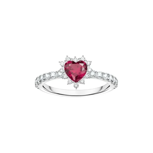 Ringe*Thomas Sabo Ring Damen Romance Herz Rot Silber TR2484-013-10