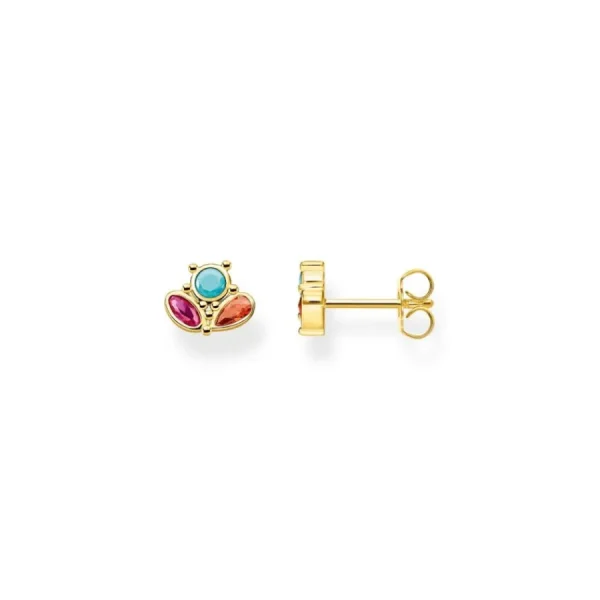 Ohrschmuck*Thomas Sabo SCH150332 Ohrstecker Damen Farbige Steine Silber Vergoldet