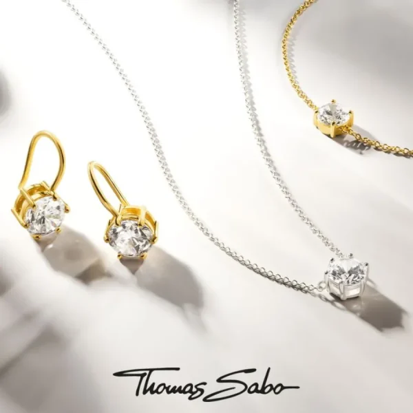 Halsketten* Thomas Sabo SCKE150060 Kette Mit Anhänger Perle Zirkonia Silber