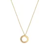 Halsketten*Xenox Halskette mit Anhänger Damen Classic Circle Zirkonia Vergoldet XS2125G