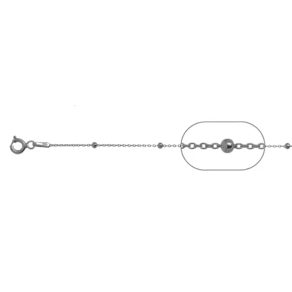 Halsketten*Xenox KFA009/45 Halskette Damen Basic 925/- Sterlingsilber rhodiniert 45 cm
